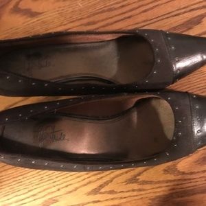 Brown Suede Kitten Heel